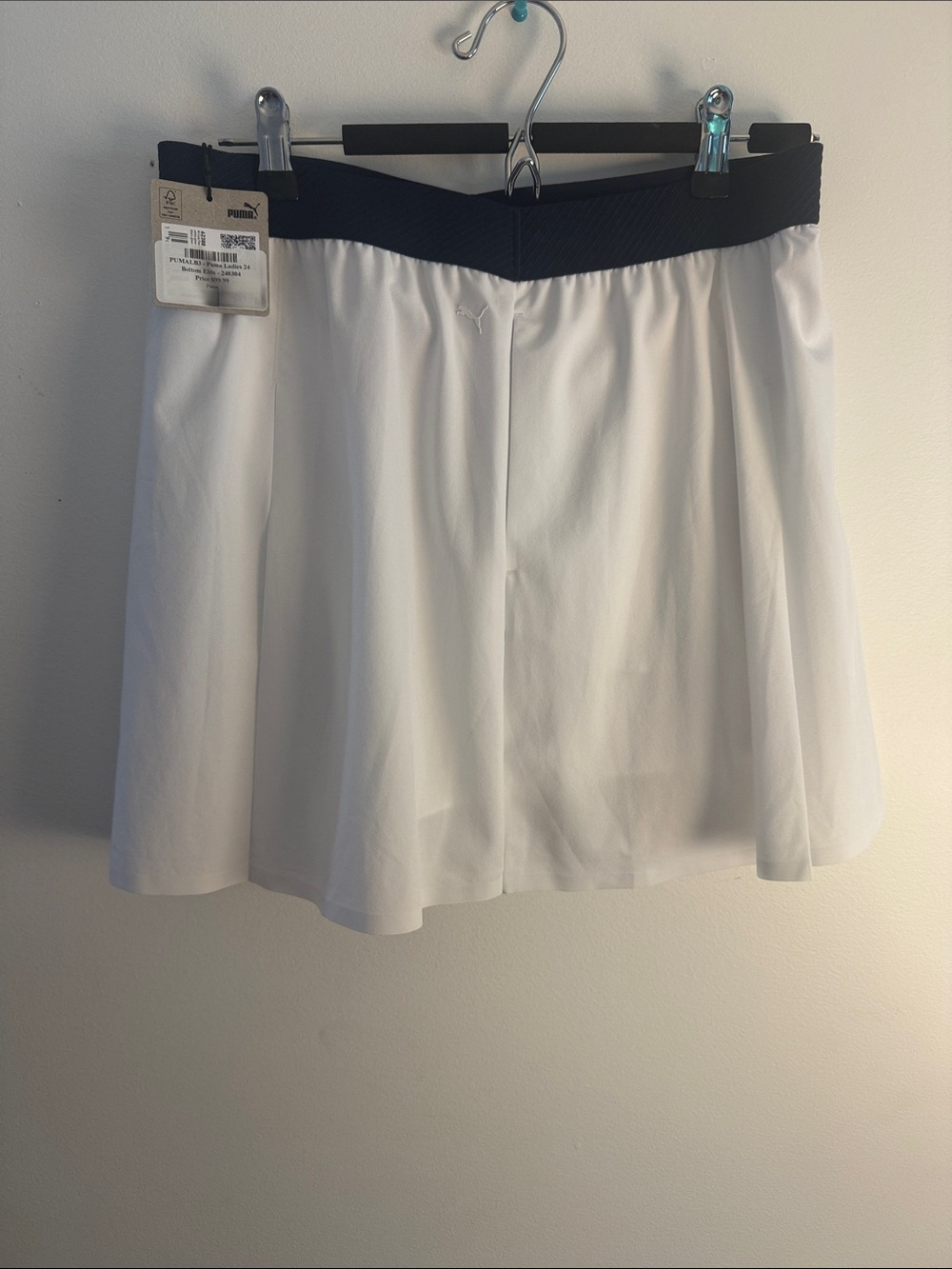 Puma White Skort with Black Waistband